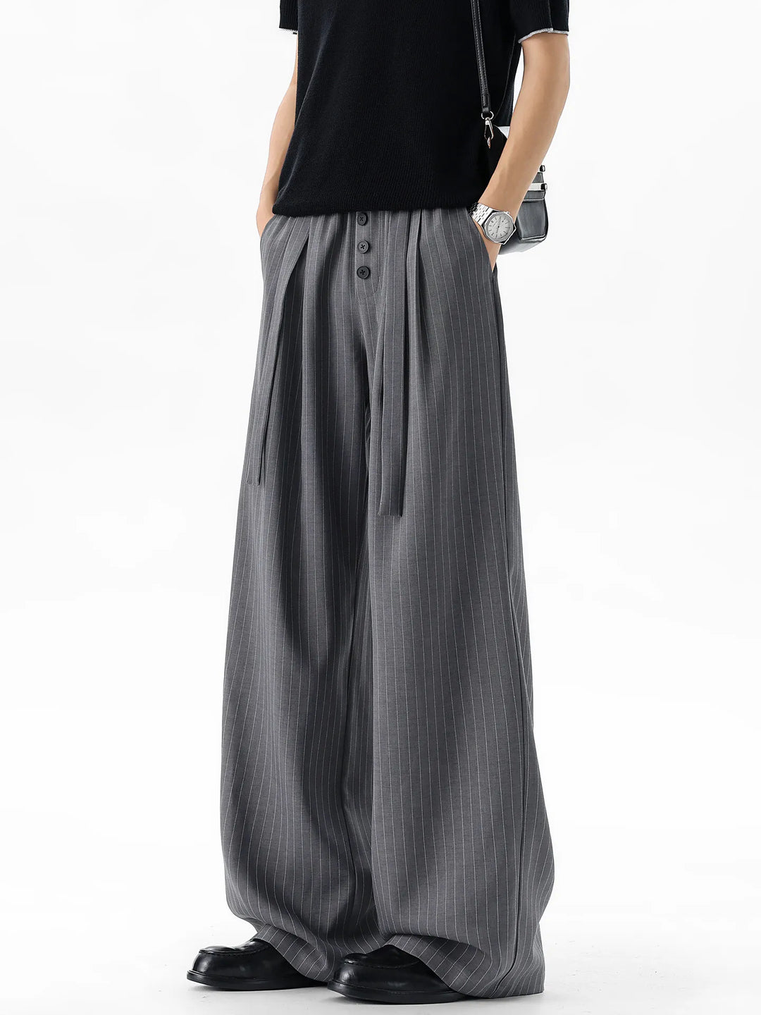 Pantalon Japonais à Rayures