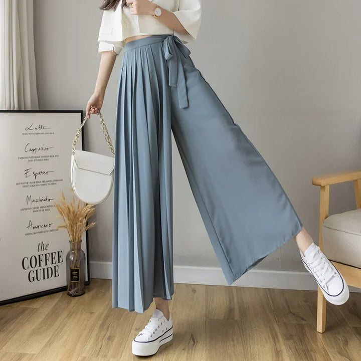 Pantalon Japonais Style Jupe Plissée