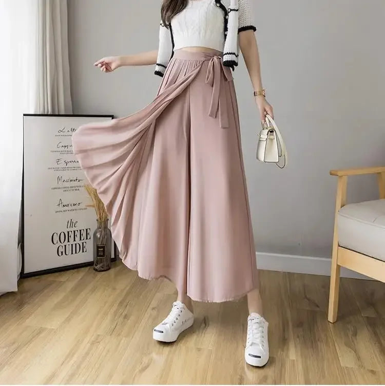 Pantalon Japonais Style Jupe Plissée fluide