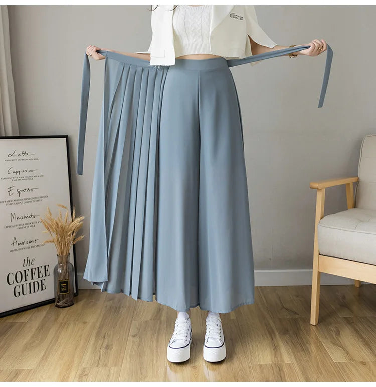Pantalon Japonais Style Jupe Plissée stylé