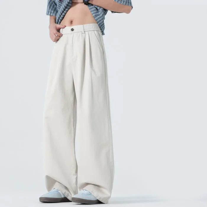 Pantalon Japonais en Coton Ample Chic