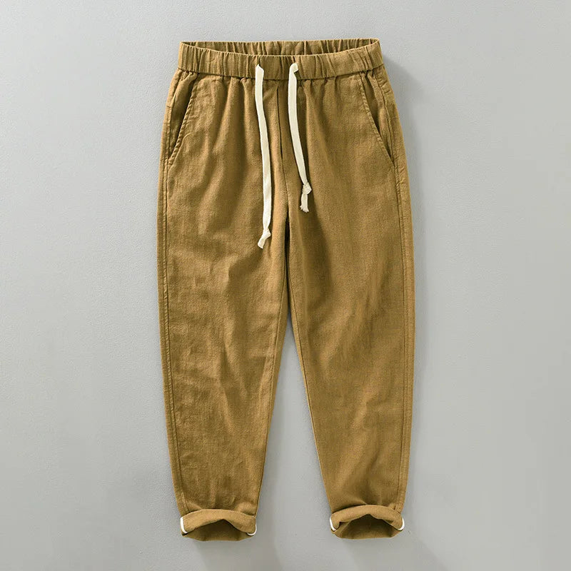 Pantalon Léger Homme en Lin Respirant