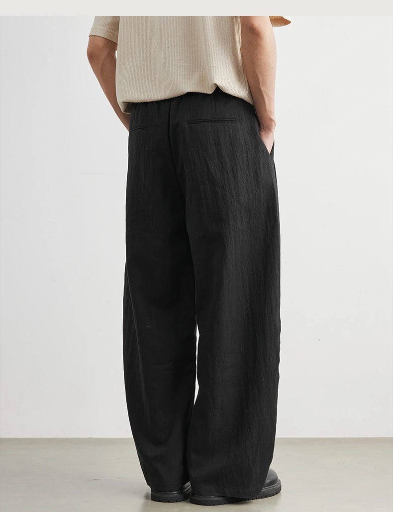 Pantalon Large Plissé Homme fluide