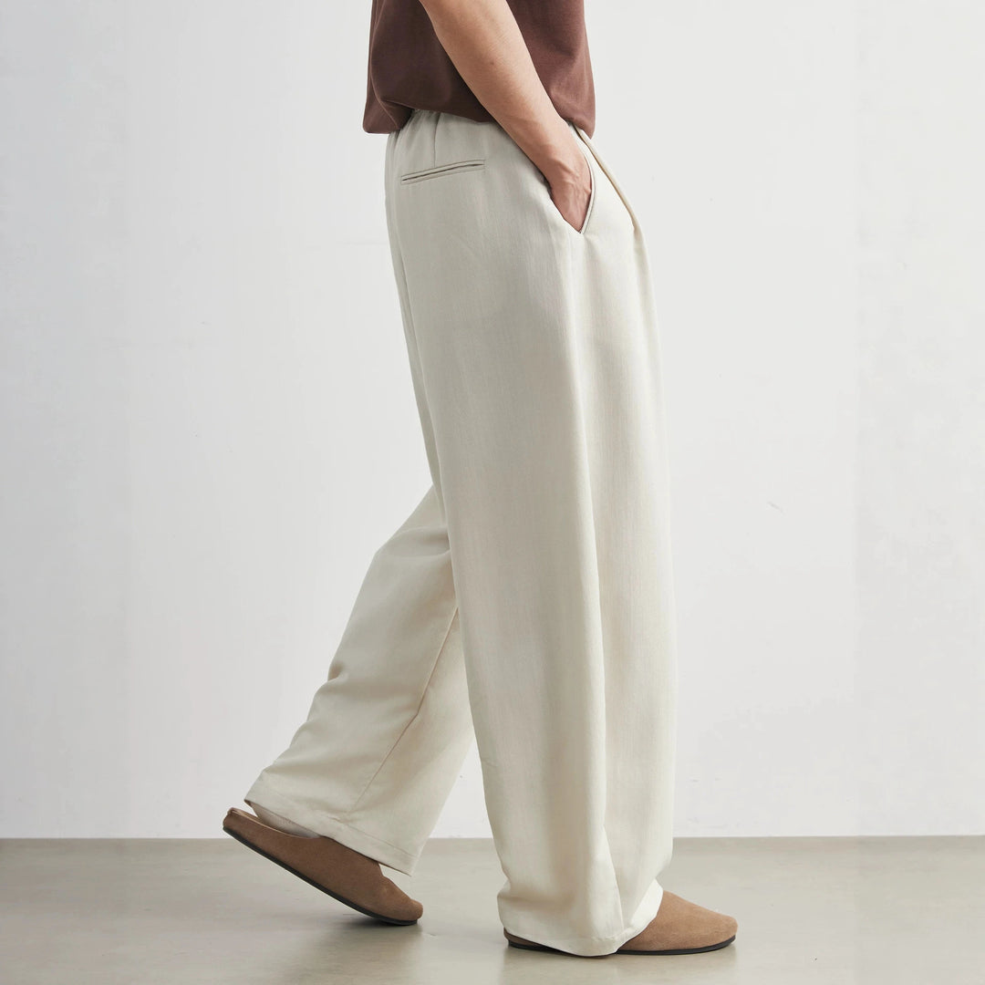 Pantalon Large Plissé Homme stylé