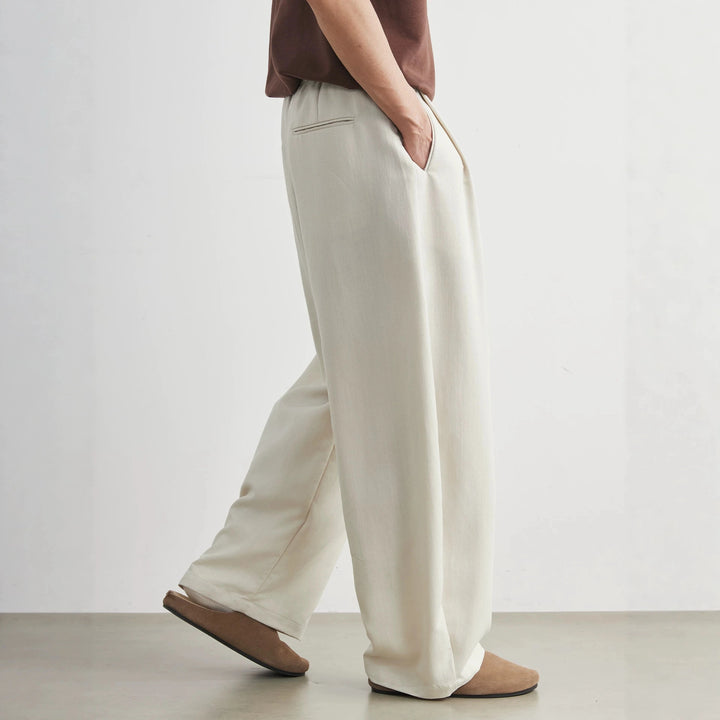 Pantalon Large Plissé Homme stylé