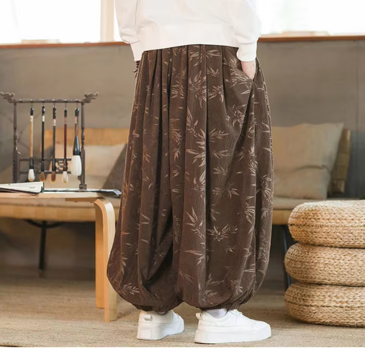 Pantalon Sarouel Japonais Fleuri coloré