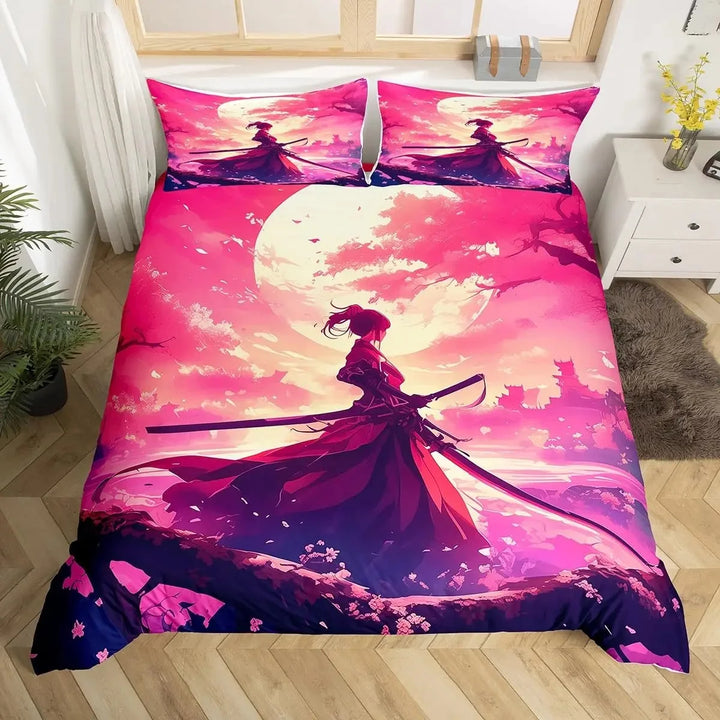 Parure de Lit Japonaise Coucher du Soleil