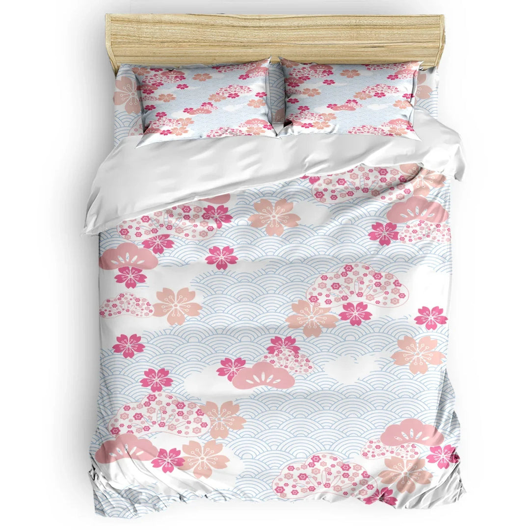 Parure de Lit Japonaise Elégante Imprimé