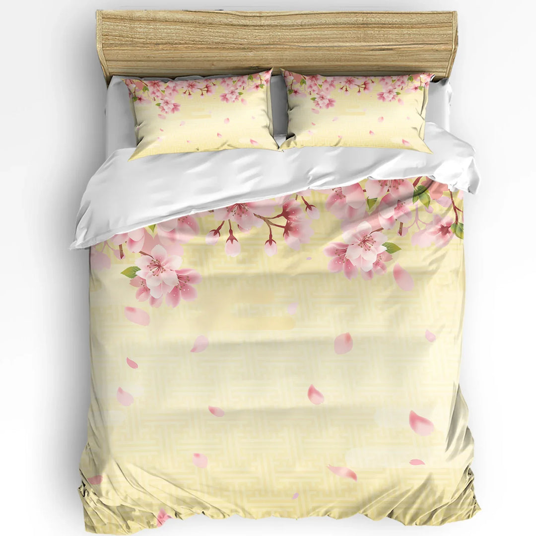 Parure de Lit Japonaise Jaune Poussin 