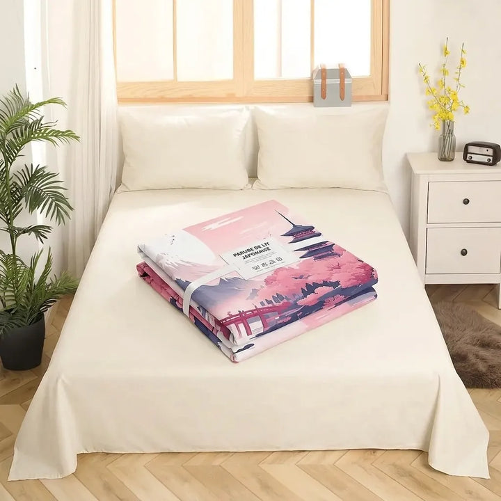 Parure de Lit Japonaise Motif Romantique Chic