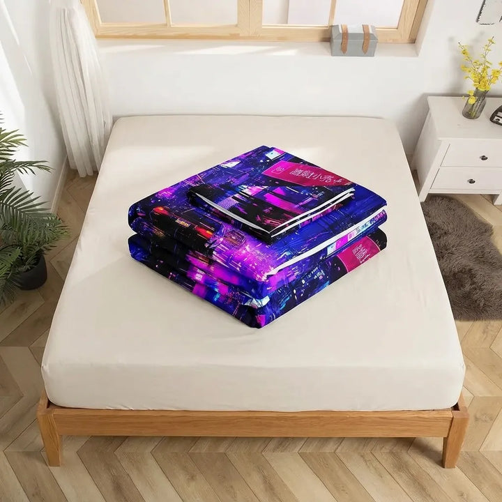 Parure de Lit Japonaise Motif Urbain Chic