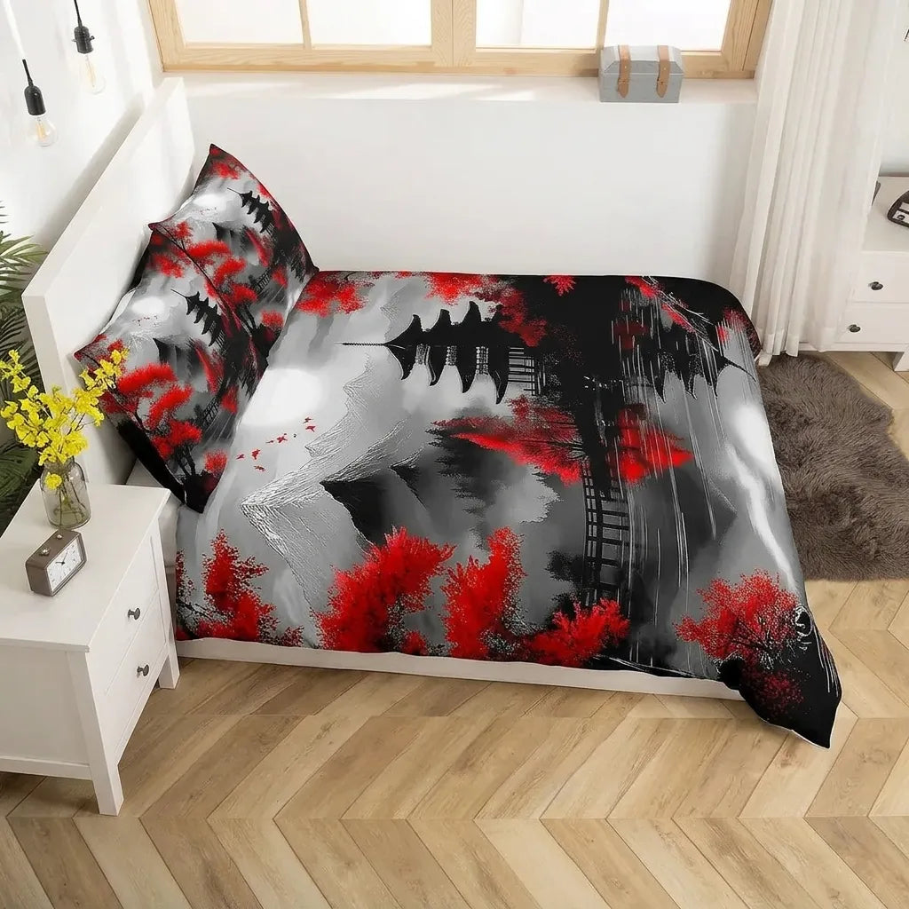Parure de Lit Paysage Japonais Zen Chic