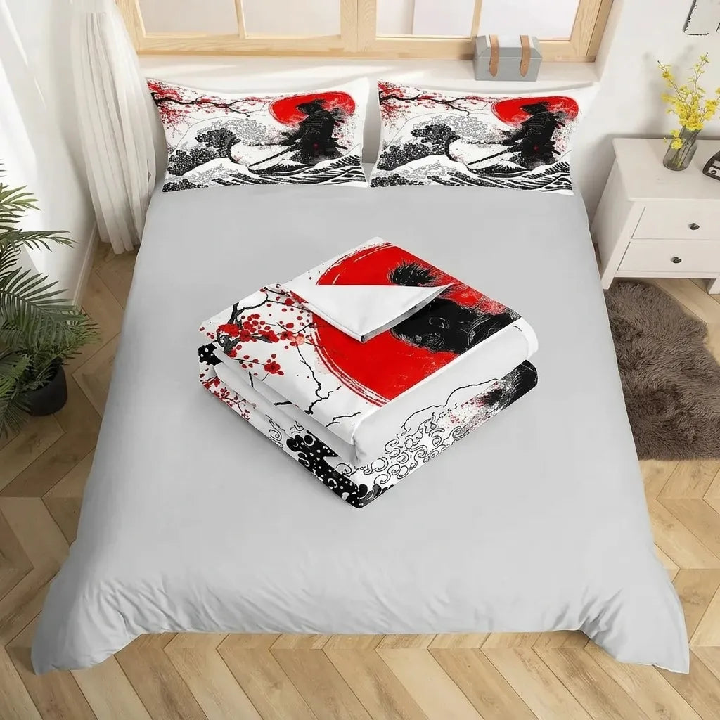Parure de Lit au Motifs Japonais Chic