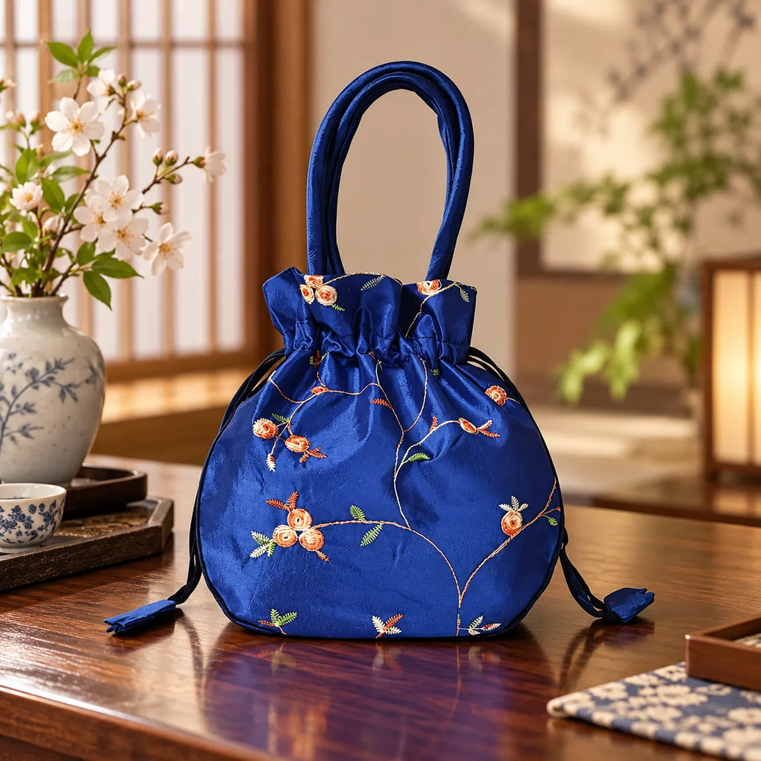 Petit Sac Japonais Brodé