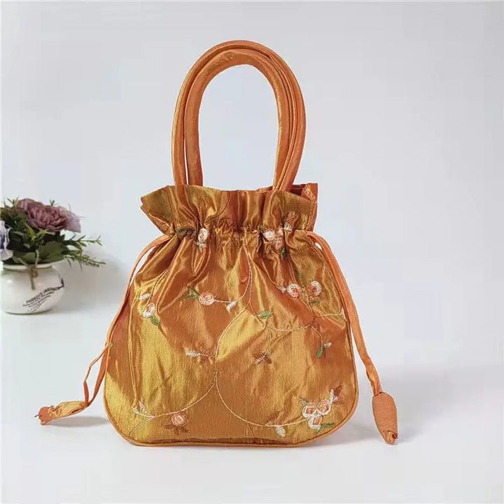 Petit Sac Japonais Brodé Orange