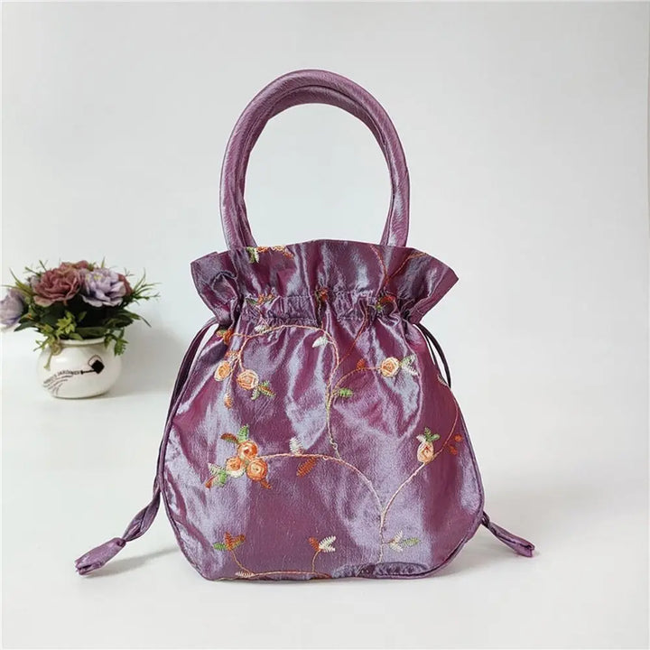 Petit Sac Japonais Brodé Robuste