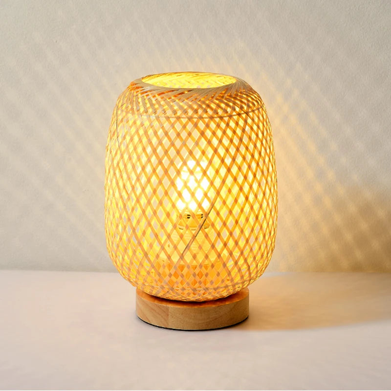 Petite Lampe Japonaise Décorative Tissée 