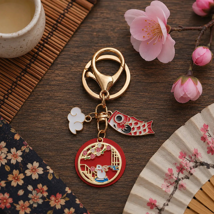 Porte-Clés Japonais Koi Lapin Chic
