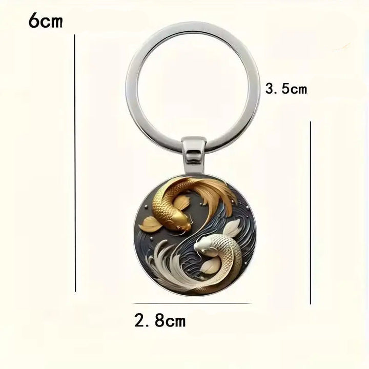 Porte-Clés Japonais Koi en Relief Unique