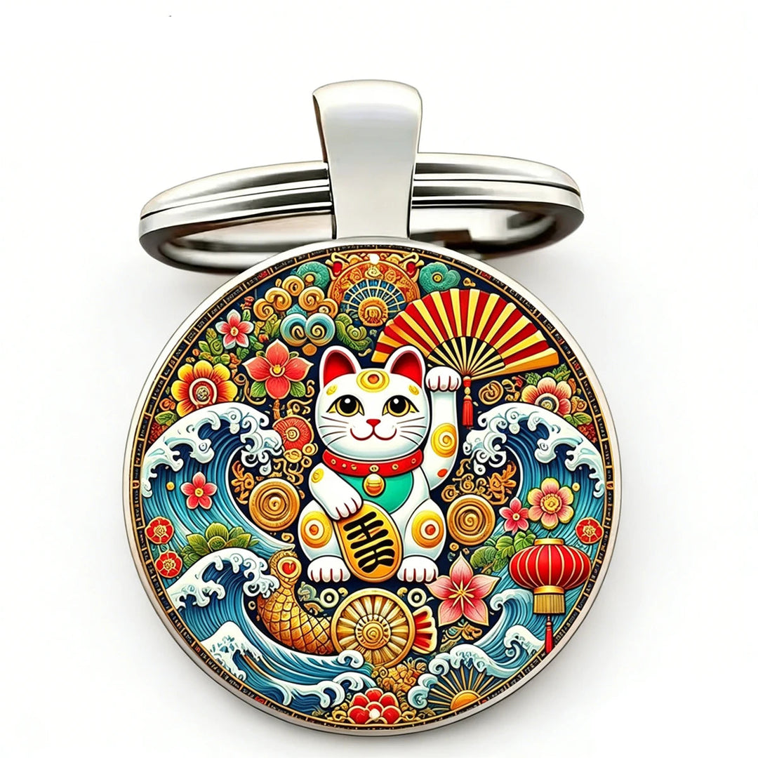 Porte-Clés Maneki Neko Vagues Chic