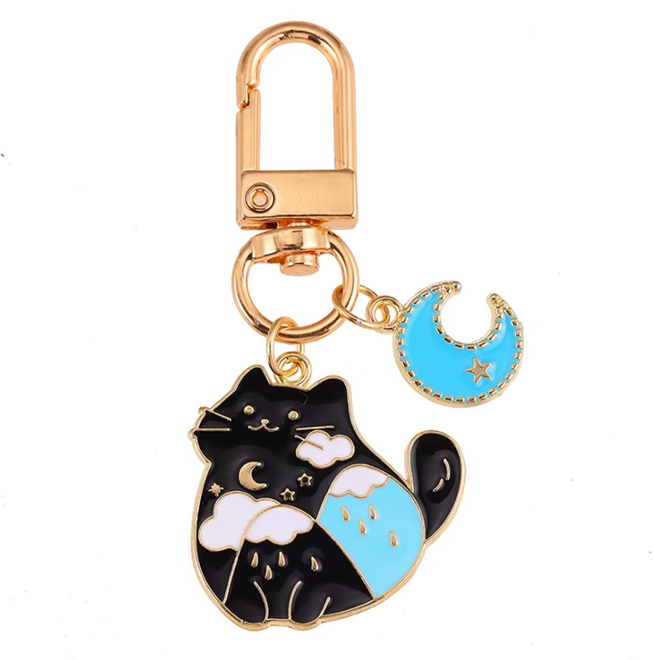 Porte-clés Chat Lune qualité