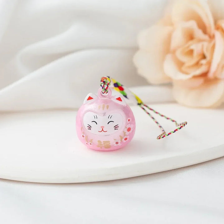 Porte-clés Chat Porte Bonheur Rose