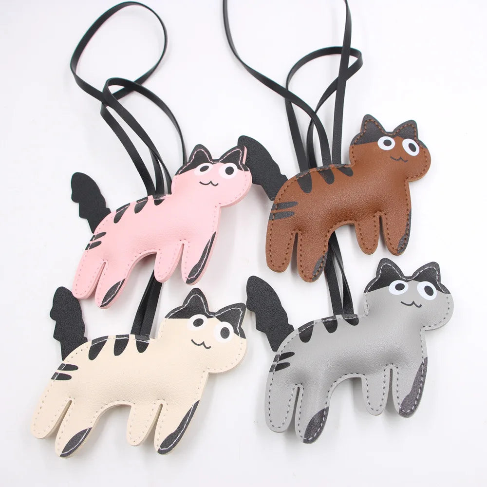 Porte-clés Chat en Cuir