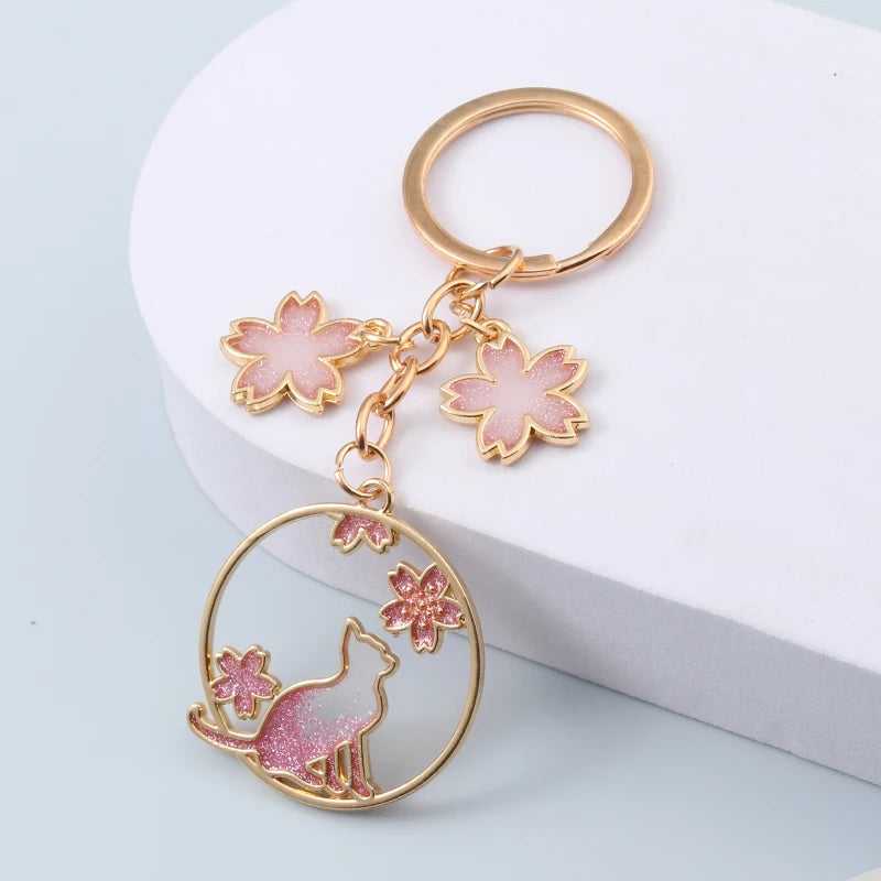 Porte-clés Japonais Chat Rond Kawaii