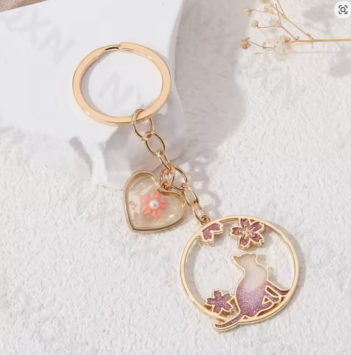 Porte-clés Japonais Chat Rond chic