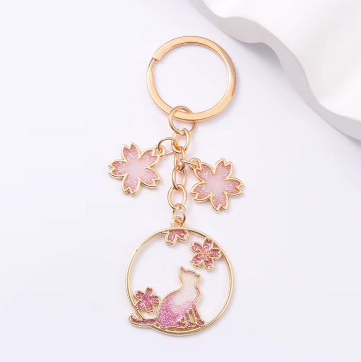 Porte-clés Japonais Chat Rond fashion