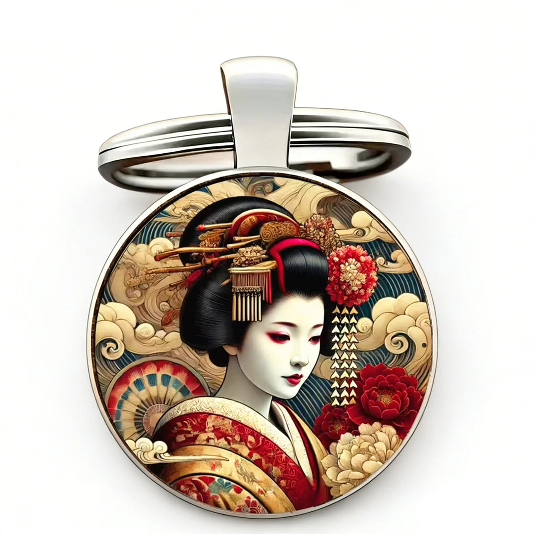 Porte-clés Japonais Geisha Vintage Chic