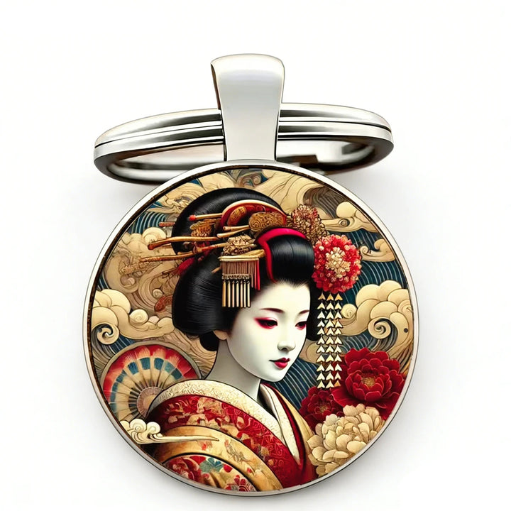 Porte-clés Japonais Geisha Vintage Chic