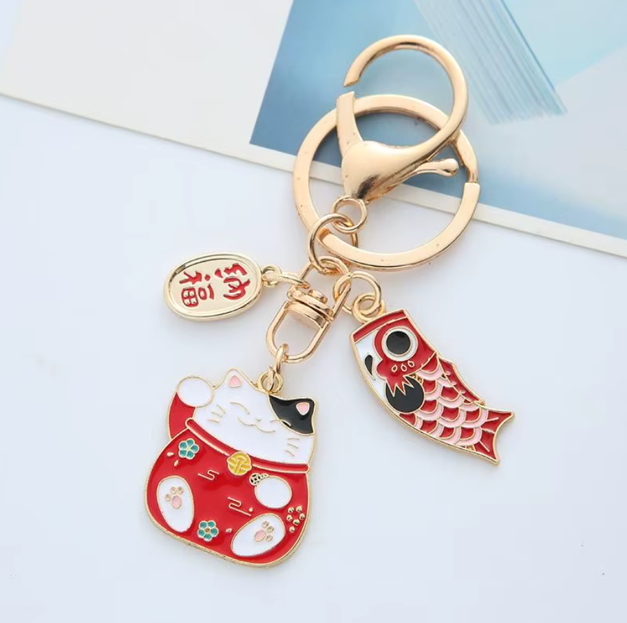 Porte-clés Japonais Maneki Koi tendance
