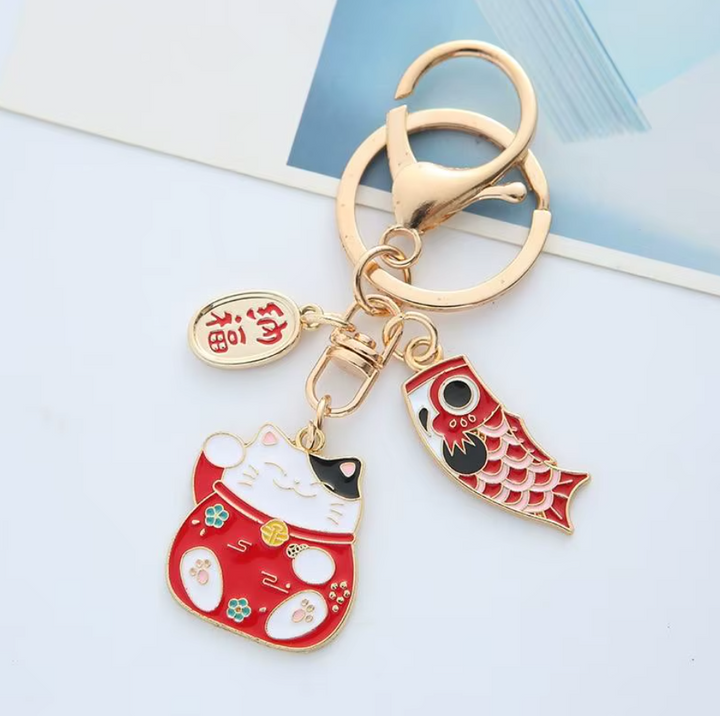 Porte-clés Japonais Maneki Koi tendance