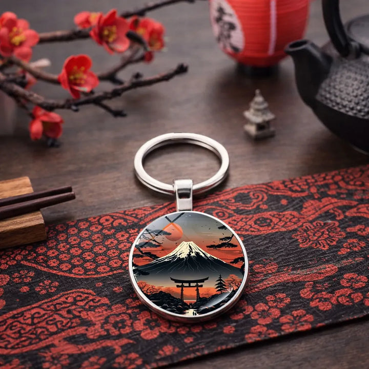 Porte-clés Japonais Mont-Fuji Torii Unique
