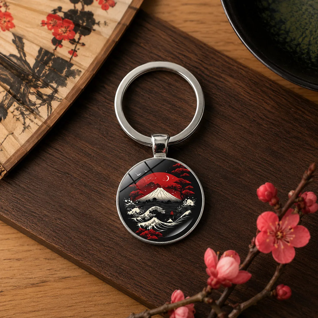 Porte-clés Japonais Paysage Nocturne Légère