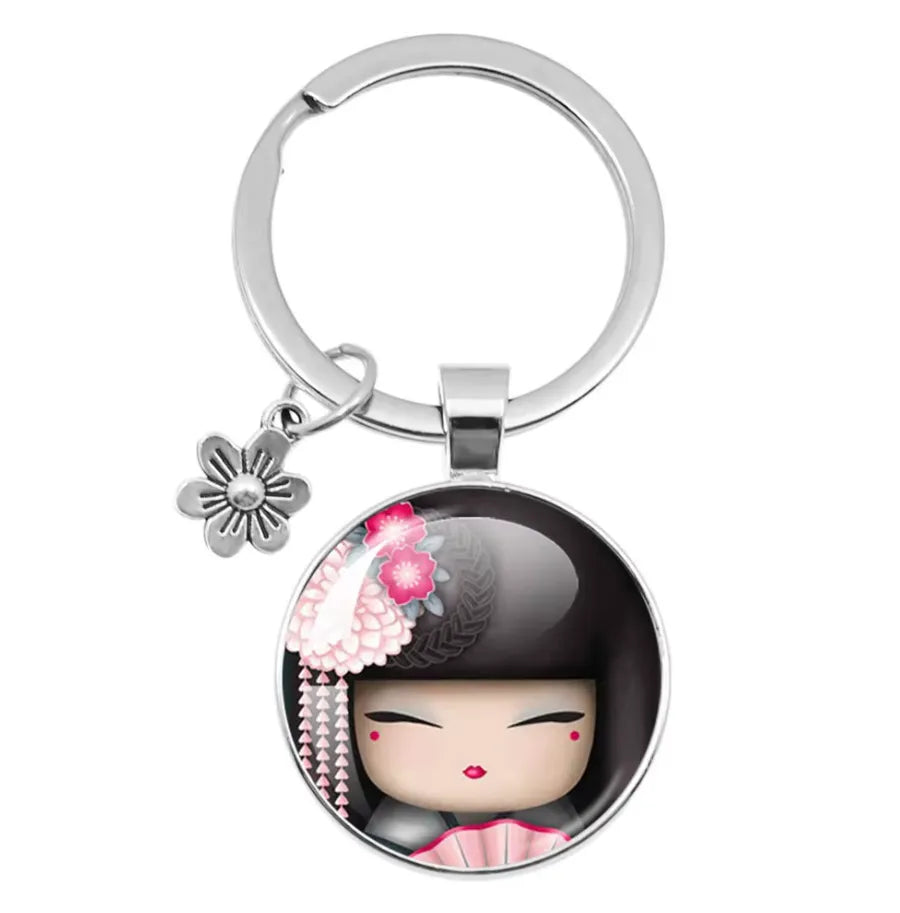 Porte-clés Poupée Japonaise Beau