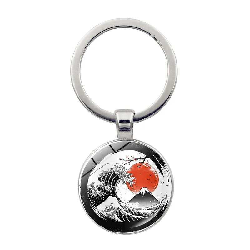 Porte-clés Vague Japonaise Chic