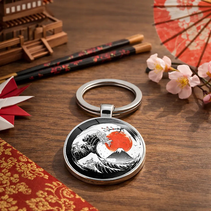 Porte-clés Vague Japonaise Unique