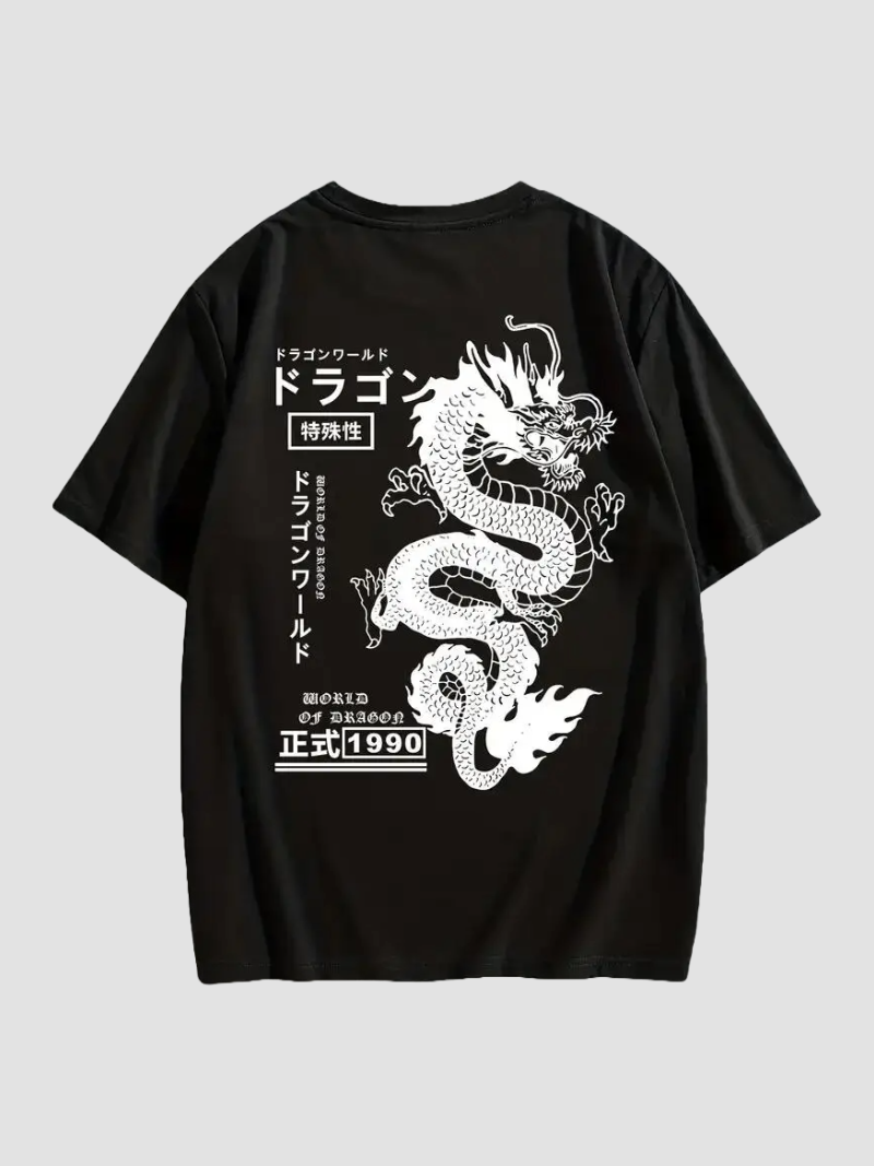 T-shirt Dragon Japonais Mixte