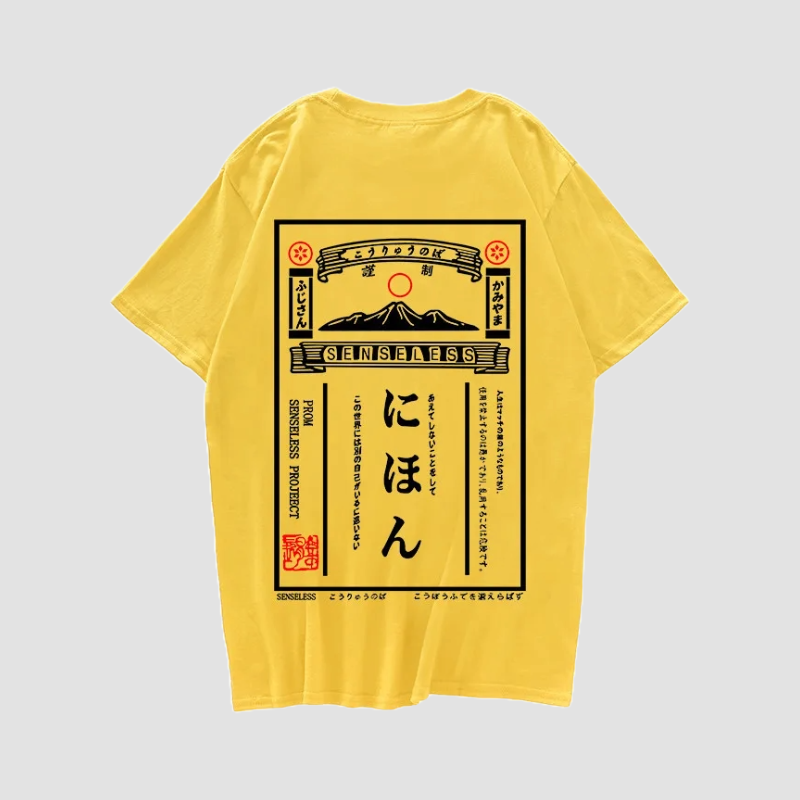 T-shirt Kanji Japonais 100% Coton