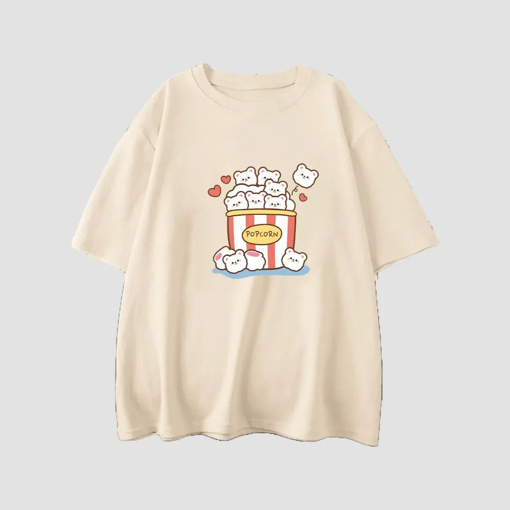 T-shirt Kawaii beige