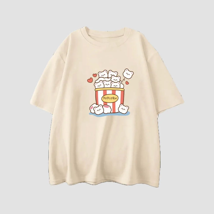 T-shirt Kawaii beige