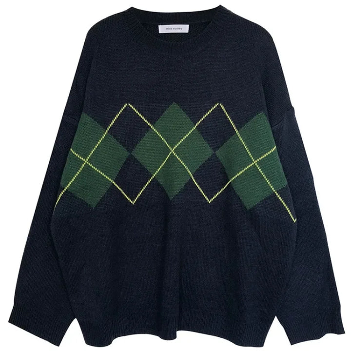 Pull Japonais Tricoté bleu marine