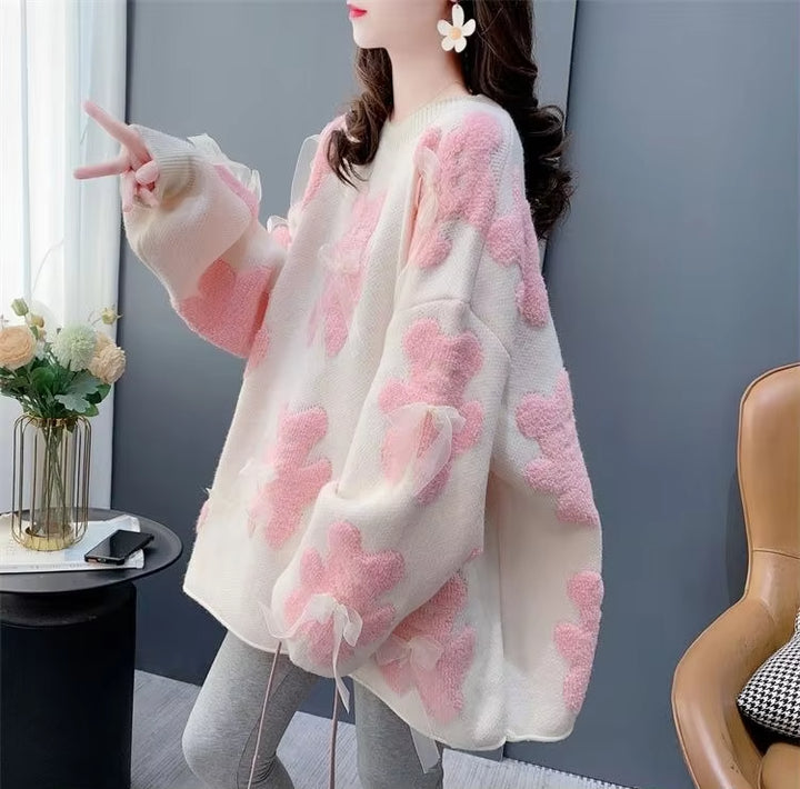 Pull Oversize Japonais à Nœuds élégant