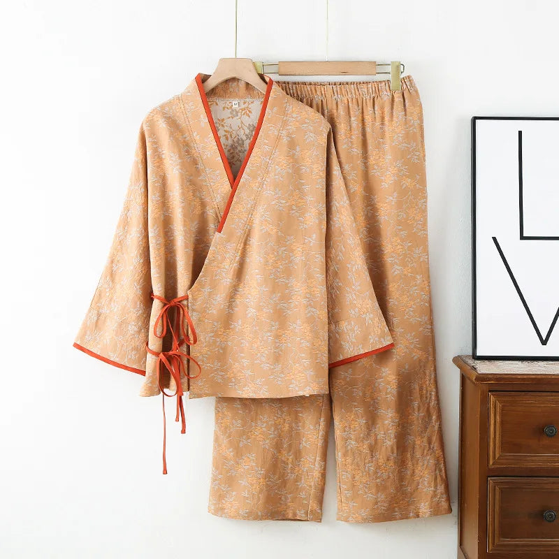Pyjama Japonais Ample Confortable Orange
