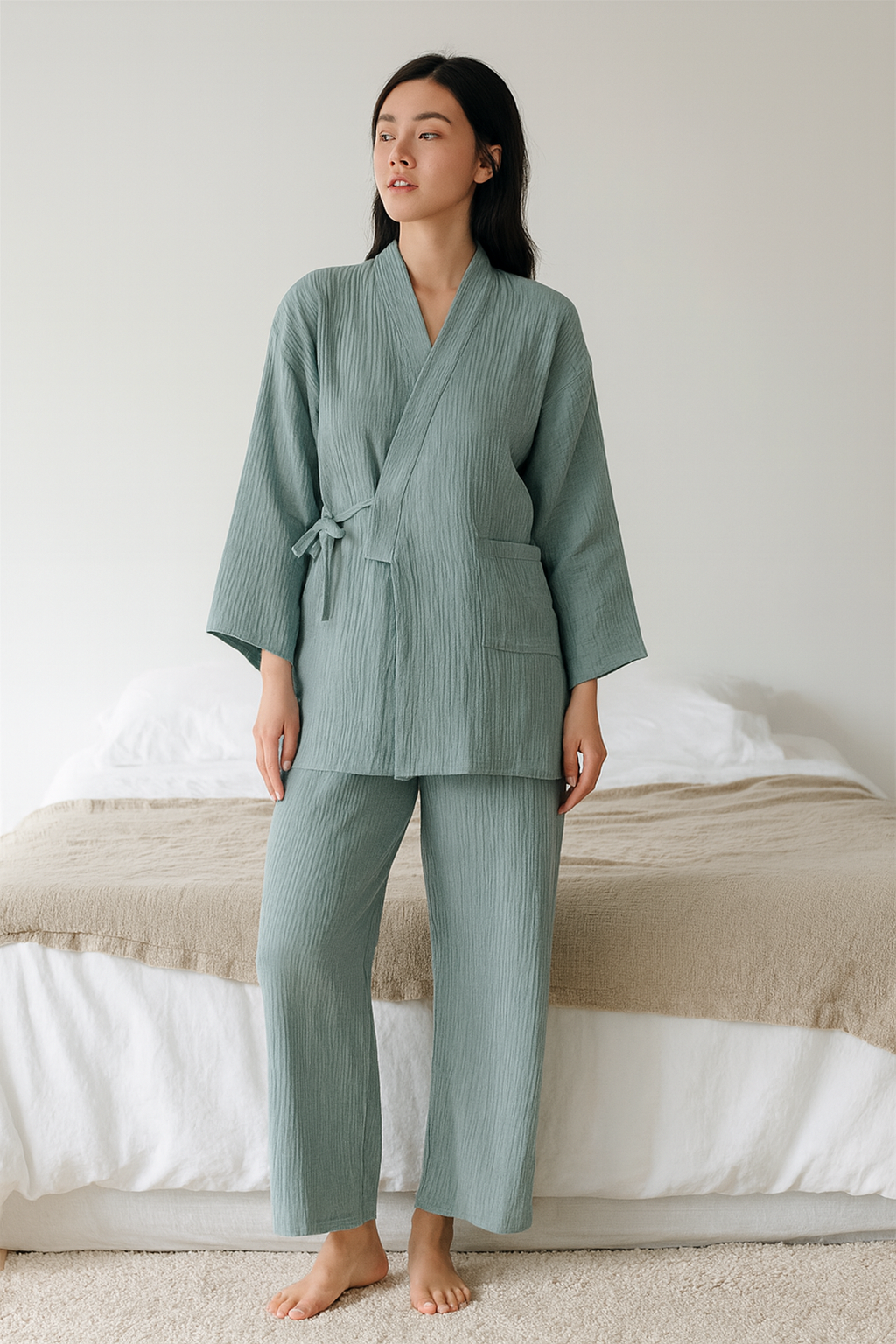 Pyjama Japonais Femme Uni