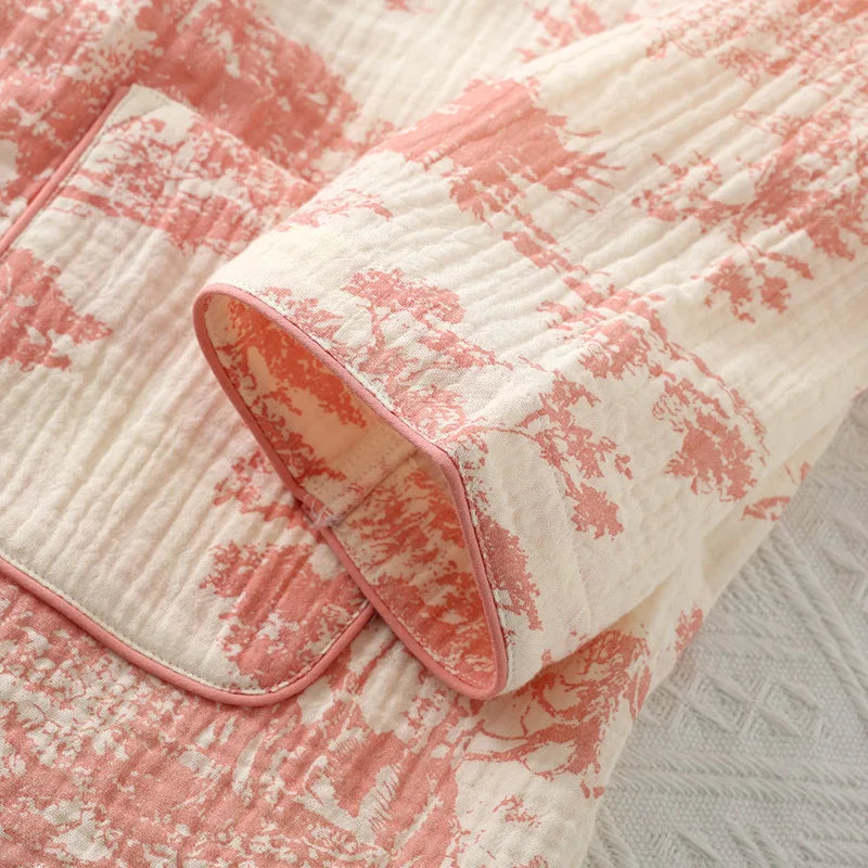 Pyjama Japonais Femme en Coton imprimé Unique