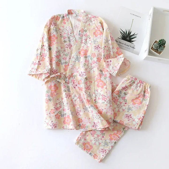 Pyjama Japonais Fleuri Chic