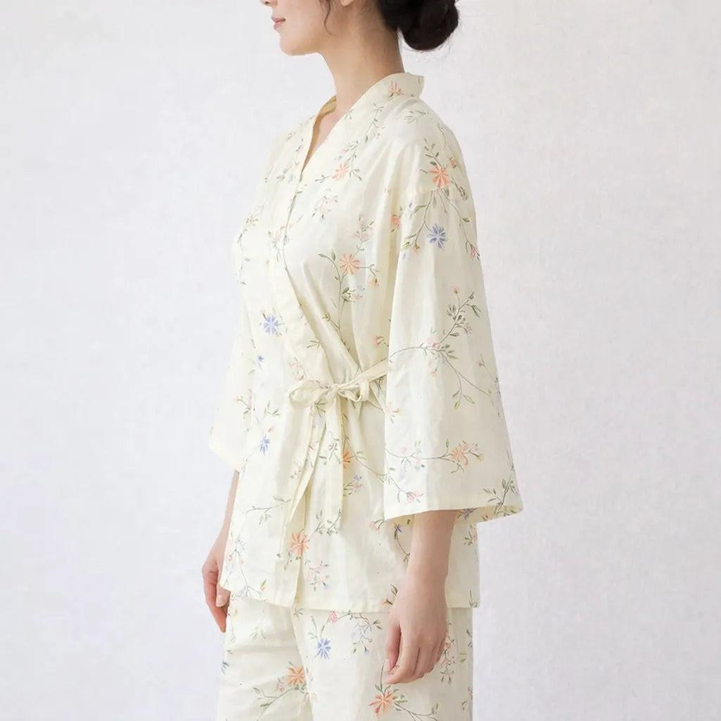 Pyjama Japonais Fleuri Vintage Chic